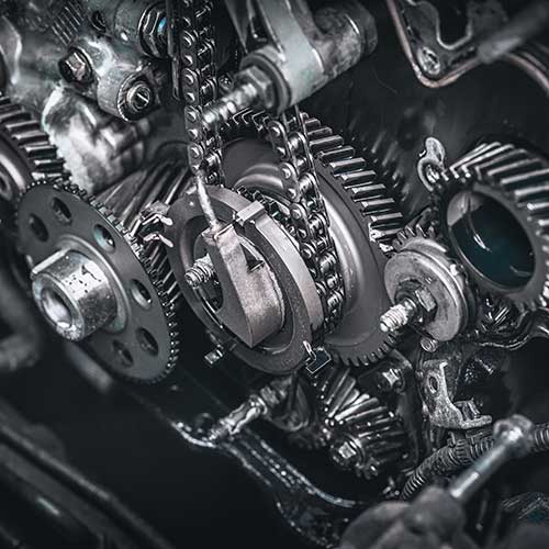 Exposed car part during transmission services in Maryland